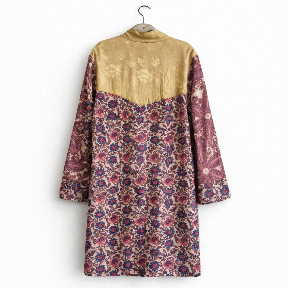 Free People Rare Maggie Floral Duster Jacket L Boho Kimono Festival Layer FP - Picture 3 of 15